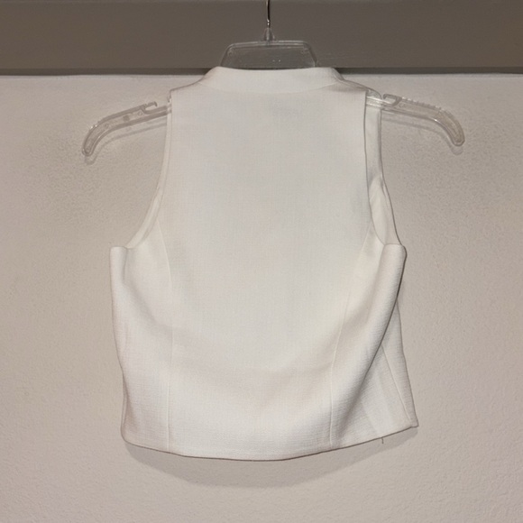 Love, Bonito Merlin Tweed Crop Vest in White SZ XS US 2 NWT - Picture 5 of 7